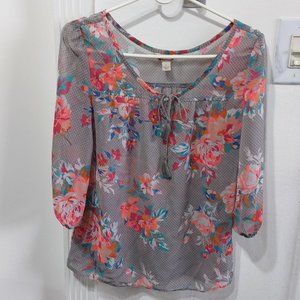 Arizona Sheer Rose Summer Top Super Lightweight Comfortable Flirty Comfort Wear